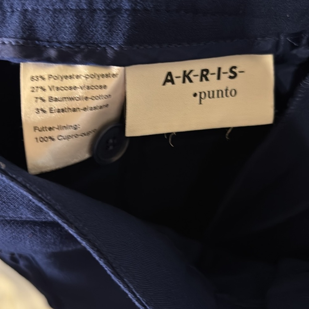 AKRIS Punto Women Blue Slacks Pants Trousers Size 8 - Picture 7 of 8